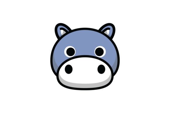 Download Cute Hippo Illustration - Cute Collection