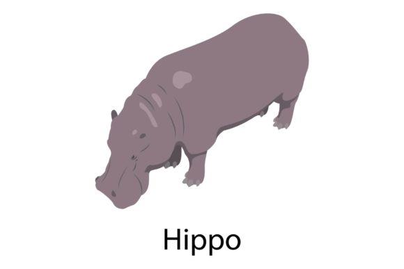 Download Hippo Icon, Isometric Style - Style Collection