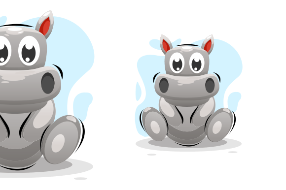 Download Cute Hippo Illustration Design - Cute Collection