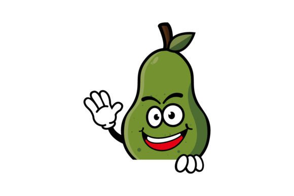 Download Cute Smiling Avocado Cartoon Character - Cute Collection