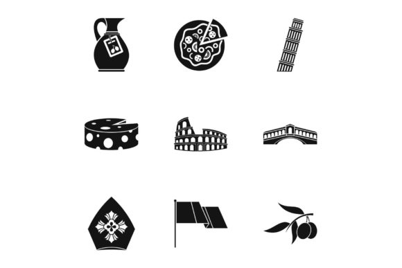Download Country Italy Icons Set, Simple Style - Style Collection