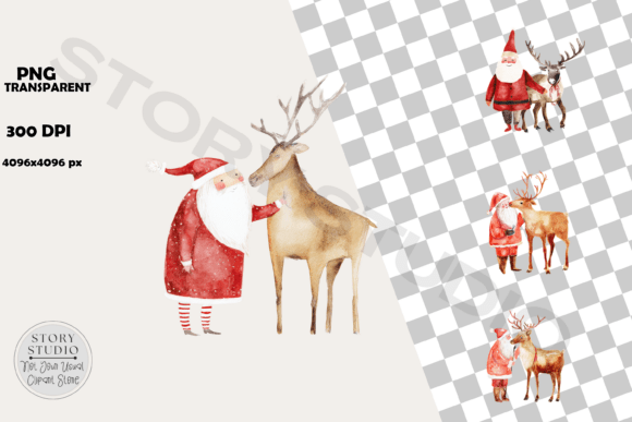 Download Cute Christmas Santa Reindeer Clipart - Cute Collection