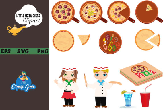 Download Little Pizza Chef Clipart Bundle - Premium Resources