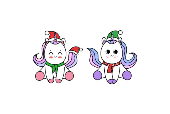 Download Christmas Unicorn Vector Designss Set - Unicorn Collection
