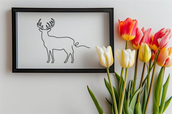 Download One Line Drawing of a Cute Deer Vector - Cute Collection