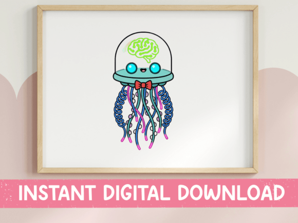 Download Cute Alien Brain Jellyfish - Cute Collection