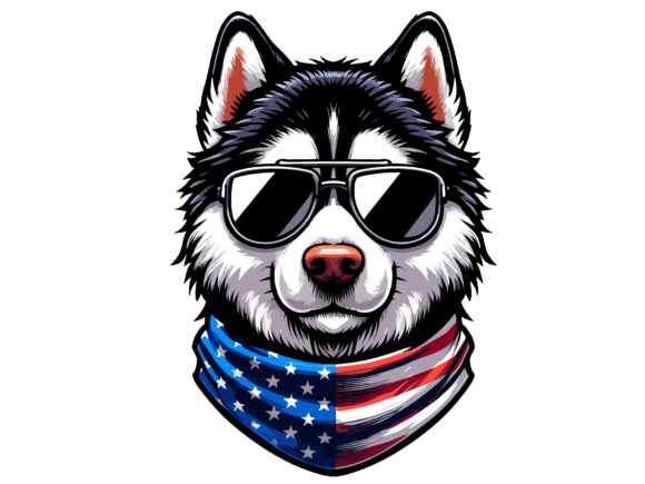 Download Siberian Husky Dog 4th of July USA Flag - Siberian husky dog Collection